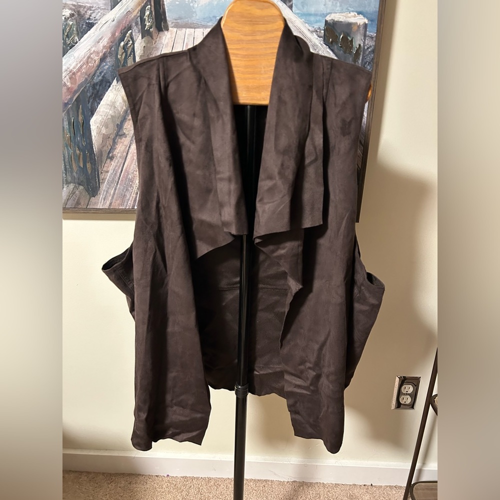 Brown Philosophy waterfall vest 1X